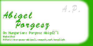 abigel porgesz business card